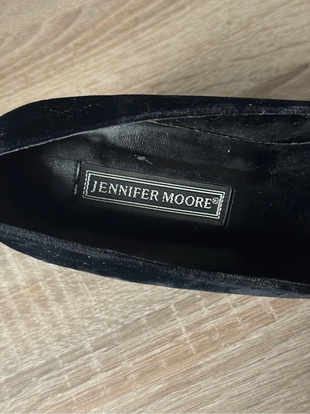 Jennifer Moore Black Velvet Pumps Womens 8M Block Heel Dress Shoes - Picture 6 of 6